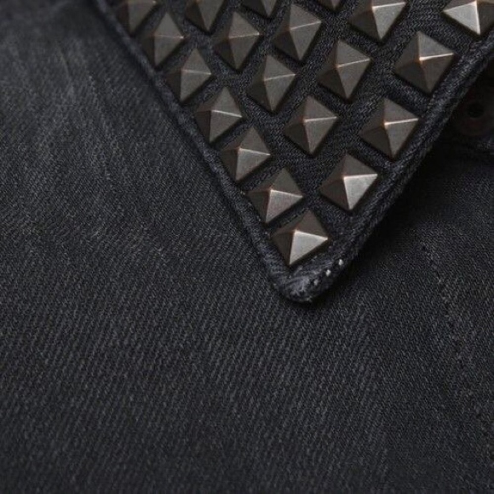 Current Elliott Snap Jacket Studs Midnight Small - image 4